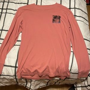 mens small long sleeve salmon color hollister shirt